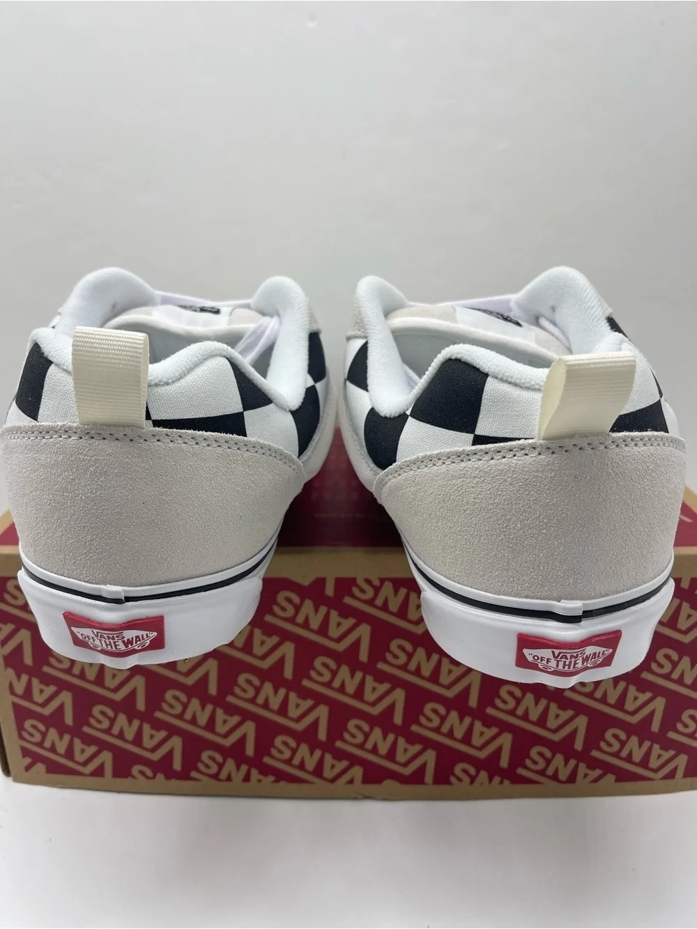 Vans Knu Skool MEGA CHECK BLANC DE BLANC/BLAC VN000D22UY6 Skate Sneakers